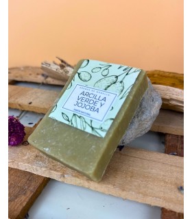 Jabón Natural Arcilla verde y  Jojoba,100gr, REGULADOR ,piel GRASA