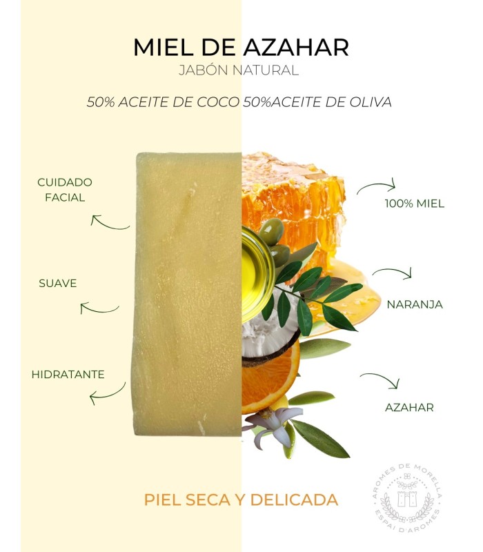 Jabón Natural Miel de Azahar 100gr, CUIDADO FACIAL,