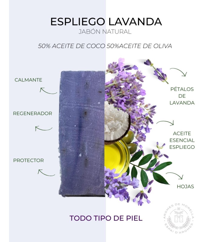 Jabón Natural ESPLIEGO-LAVANDAS, 100gr, nuestro MUST en Cosmética!