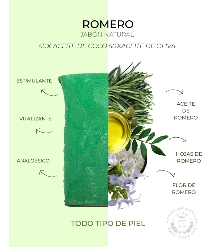 Jabón Natural de Romero (100gr),Regenerador cutáneo!
