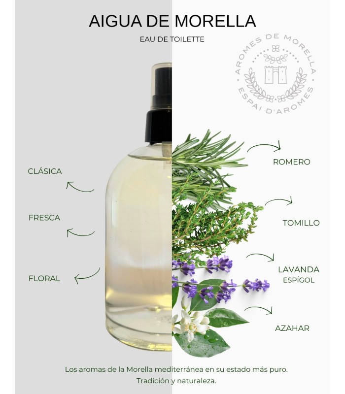 Agua de Colonia Aigua de Morella 1.000ml. Clásica , atemporal y floral