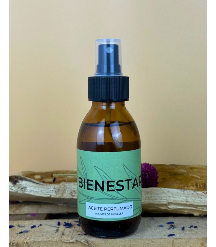 Aceite Aromaterapia BIENESTAR, té de roca, enebro y aceite de sésamo.