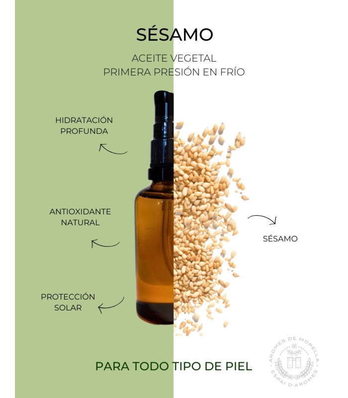 Aceite esencial puro de SÉSAMO. Cosmética Rural.