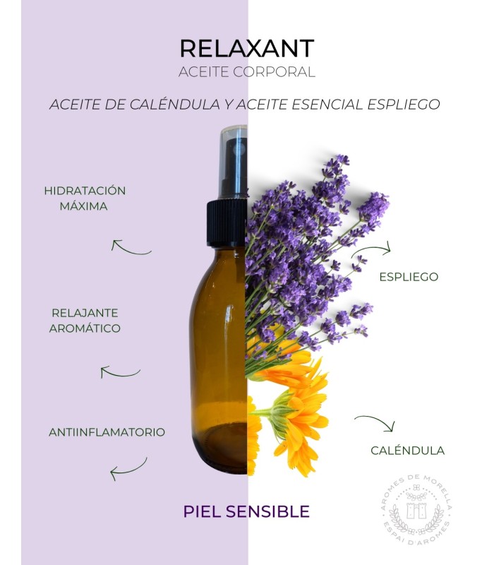 Aceite Relax  Espliego y Caléndula. Hidratación y Bienestar natural.