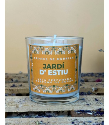 Vela Artesanal JARDÍ D'ESTIU 225 g | 100% soja  | Aromes de Morella
