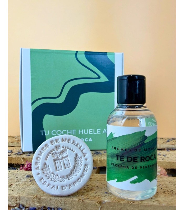 Perfumador  de coche Té de Roca, Conduce fresco y alegre.
